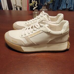 Sam Edelman Cream and Tan Sneakers